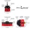 Drill Brush Power Scrubber By Useful Products 5 in W 5 in L Brush, Red R-S-52O-QC-DB - alternate 2